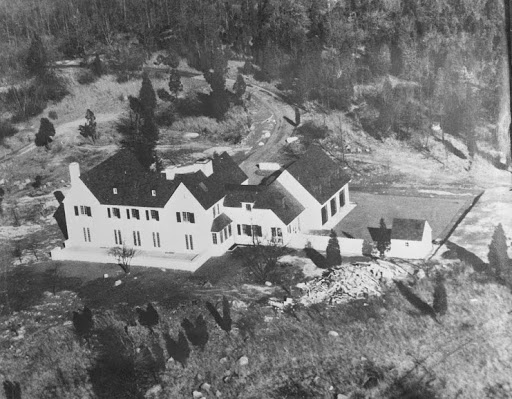 Ongoing construction of Highfields, as seen in this aerial view in 1932.