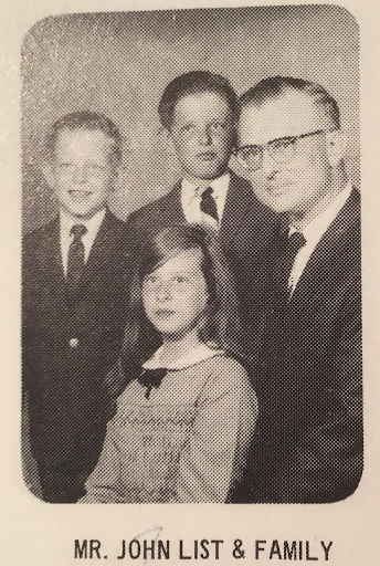 John List with his children for a church photo in 1967.